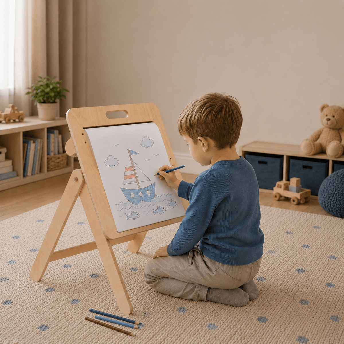leg&go Faltbares Kindermöbel-Set | Zeichentisch & Stuhl
