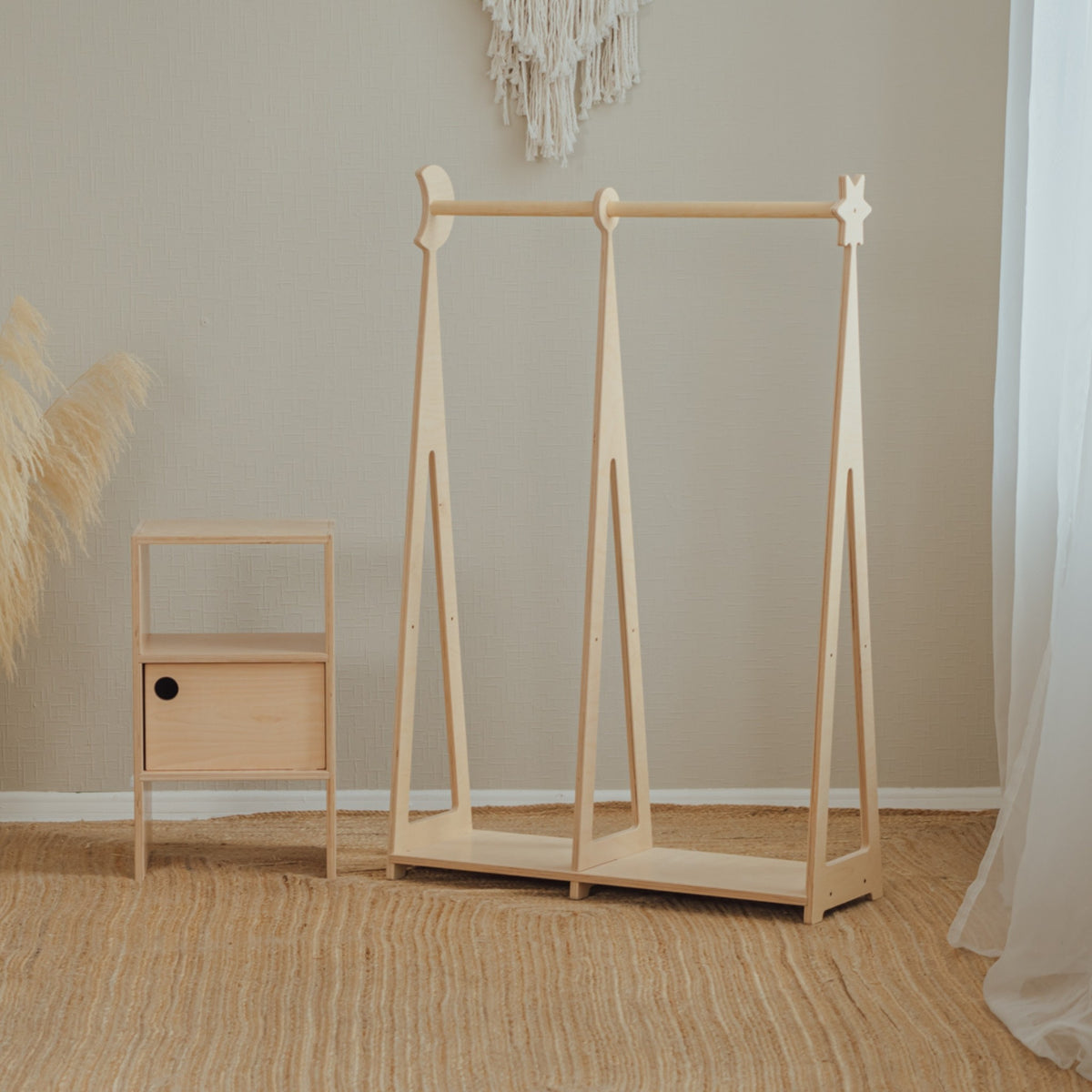 leg&go Montessori Wardrobe with Storage – Natural, photo 4