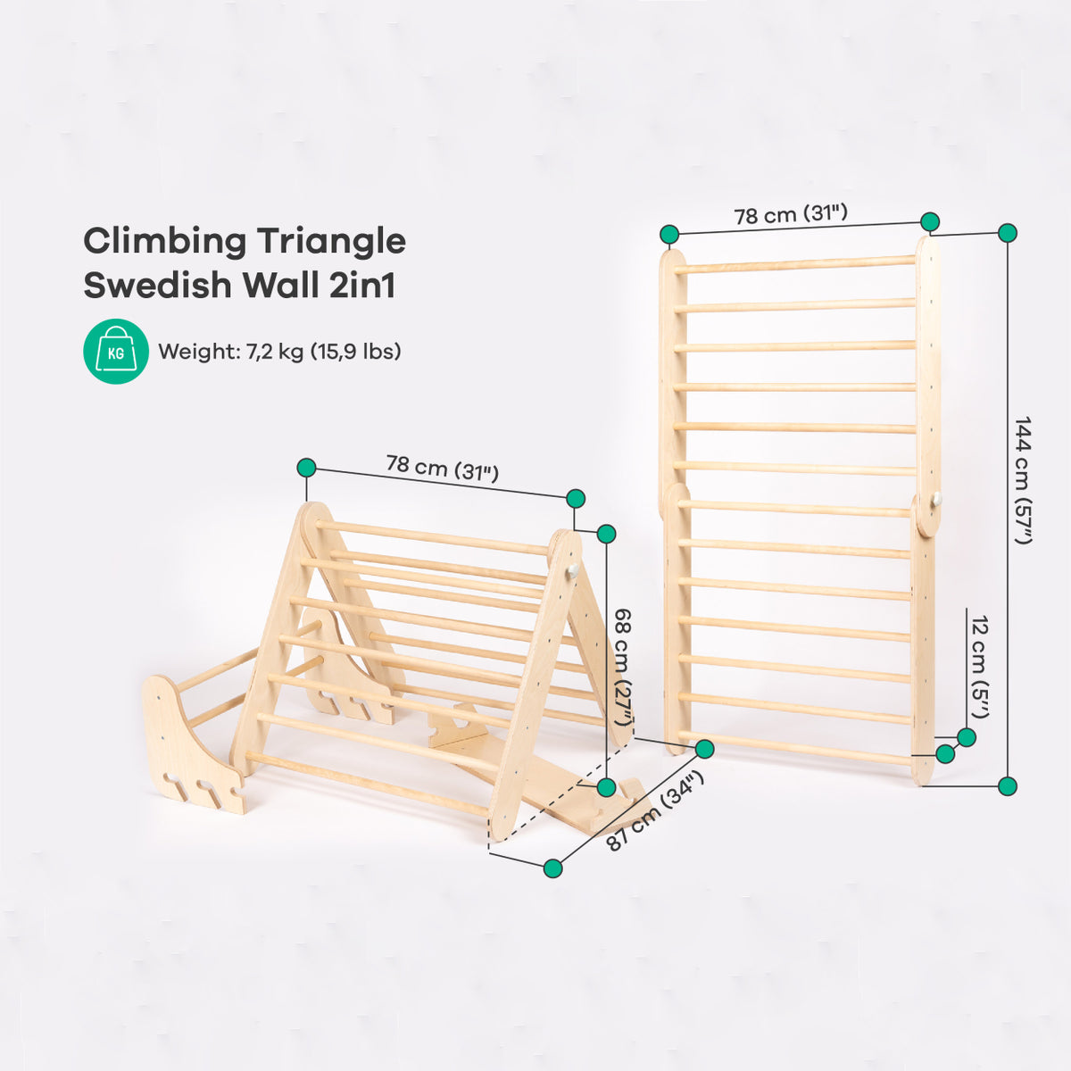 leg&go 3in1 Kletterwand & Kreativ-Bundle aus Holz