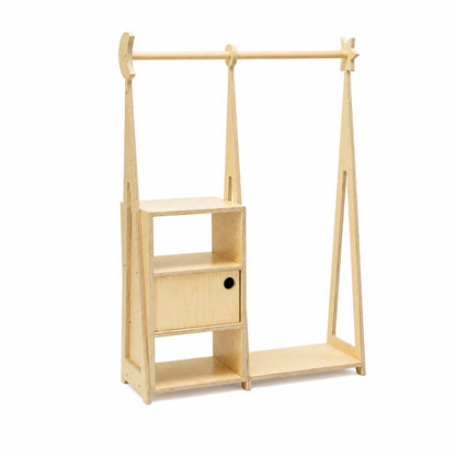 leg&go Montessori Wardrobe with Storage – Natural