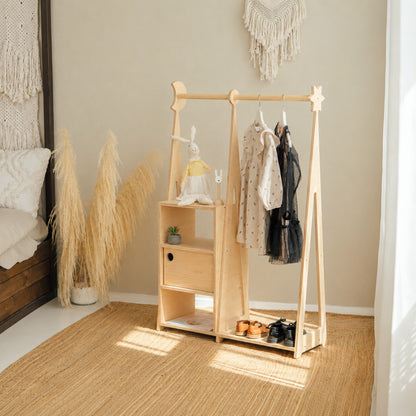 leg&go Montessori Wardrobe with Storage – Natural, photo 2