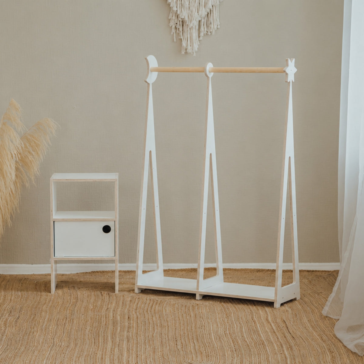 leg&go Montessori Wardrobe with Storage – White, photo 5