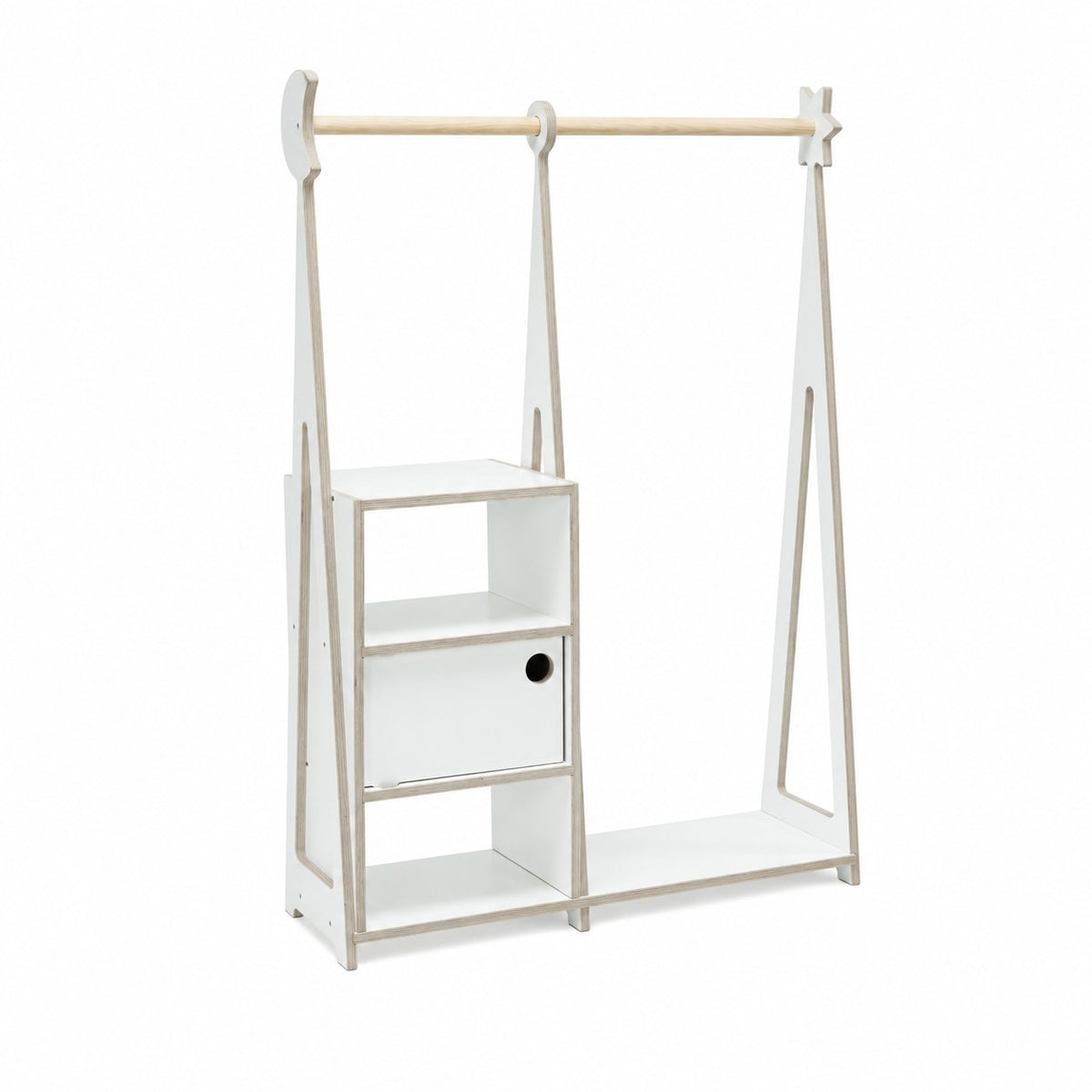 leg&go Montessori Wardrobe with Storage – White