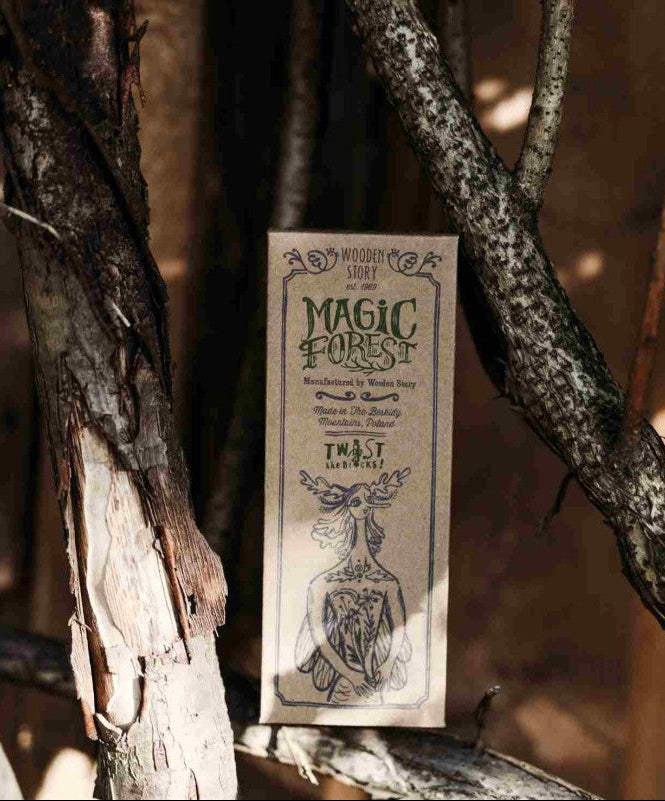 Magic Forest Wooden Spinning Puzzle - Natural