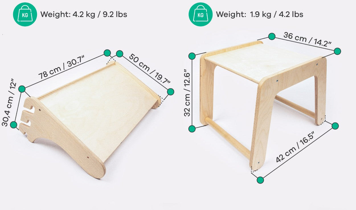 Table and Chair for the leg&go Swedish Wall