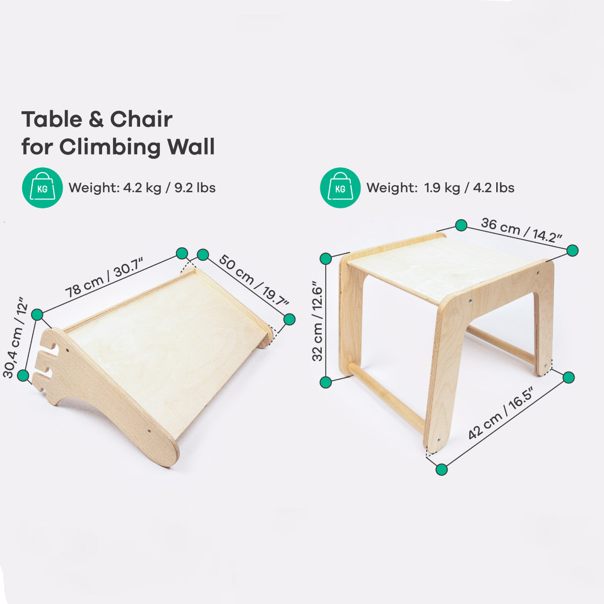 leg&go 3in1 Kletterwand & Kreativ-Bundle aus Holz