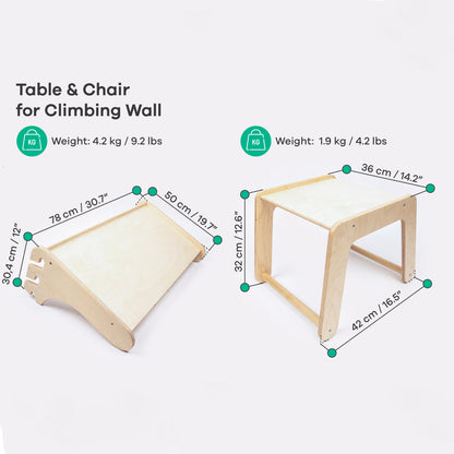 leg&go 3in1 Kletterwand & Kreativ-Bundle aus Holz