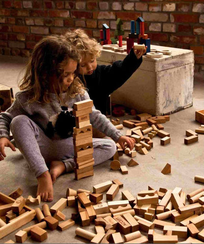 Wooden Blocks in a Bag – Natural, 50 Pieces