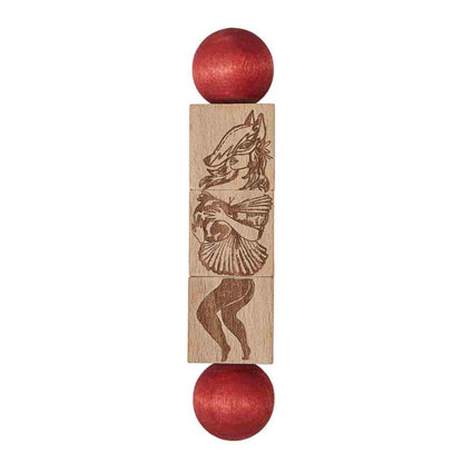 Commedia Dell'Arte Wooden Spinning Puzzle - Colorful