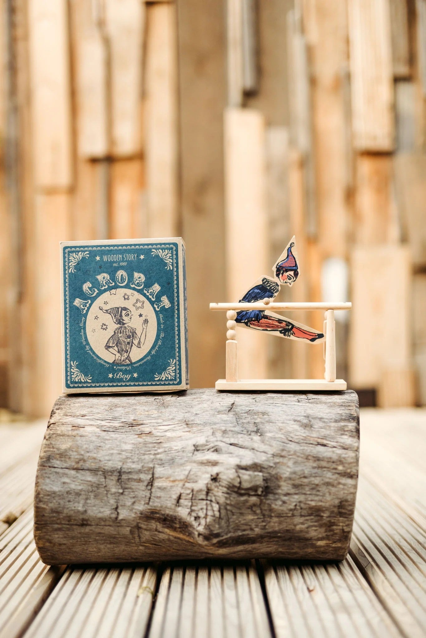 Wooden Toy Acrobat Boy